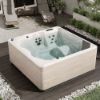 Immagine di MINIPISCINA DA ESTERNO VITA XL MISURA 200X200 CM H. 85 CM STD UV+CROMOLIGHT+BLUETOOTH CON PANNELLI PVC FINITURA OAK-ALPINE E COPERTURA ESTIVA NOVELLINI