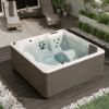 Immagine di MINIPISCINA DA ESTERNO VITA XL MISURA 200X200 CM H. 85 CM STD UV+CROMOLIGHT+BLUETOOTH CON PANNELLI PVC FINITURA OXID E COPERTURA ESTIVA NOVELLINI