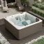 Immagine di MINIPISCINA DA ESTERNO VITA XL MISURA 200X200 CM H. 85 CM STD UV+CROMOLIGHT+BLUETOOTH CON PANNELLI PVC FINITURA OXID E COPERTURA ESTIVA NOVELLINI