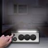 Immagine di MULTIPRESA AD ANGOLO 3 PRESE POLIVALENTI E 2 PORTE USB CON INTERRUTTORE PER LED CAVO 1,5 MT NERA/ARGENTO ELECTRALINE