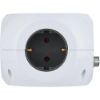 Immagine di MULTIPRESA CUBO WIRELESS 3 PRESE POLIVALENTI E 3 PRESE USB 2,4A CON INTERRUTTORE CAVO 1,5 MT BIANCA ELECTRALINE
