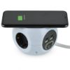 Immagine di MULTIPRESA CUBO WIRELESS 3 PRESE POLIVALENTI E 3 PRESE USB 2,4A CON INTERRUTTORE CAVO 1,5 MT BIANCA ELECTRALINE