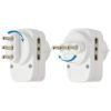 Immagine di ADATTATORE CON INTERRUTTORE 1 SCHUKO E 2 BIVALENTI ELECTRALINE