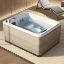 Immagine di MINIPISCINA DA ESTERNO VITA L MISURA 180X140 CM H. 85 CM STD UV+CROMOLIGHT CON PANNELLI PVC FINITURA OAK-ALPINE E COPERTURA ESTIVA NOVELLINI