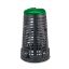 Immagine di TRESPOLO PORTASACCO GRIGLIATO IN POLIPROPILENE NERO 110 LT Ø 37 H 85,5 CM CON COPERCHIO VERDE